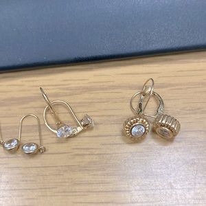 Set of 3 QVC Diamonique earrings